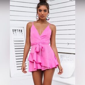 Hello Molly pink romper